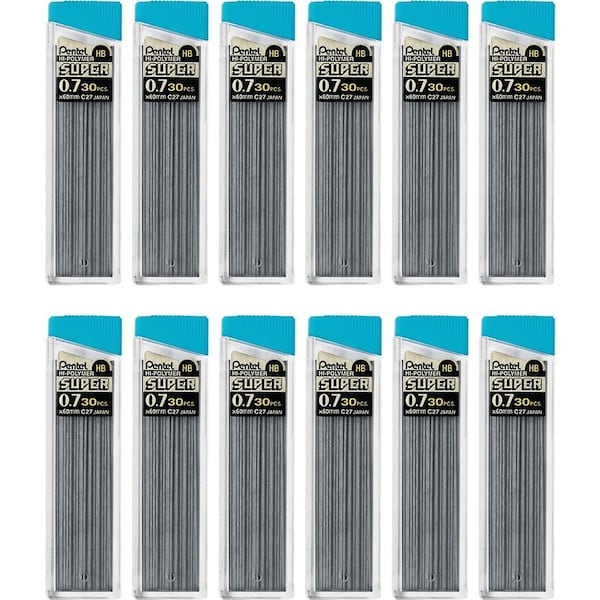 Hi-Polymer Lead, 0.7 mm, Medium, 360/BX, HB/Black PK